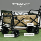 Outsunny garden trolley 110L with telescopic handle and opening bottom in steel and oxford fabric, persimmons - Borgè