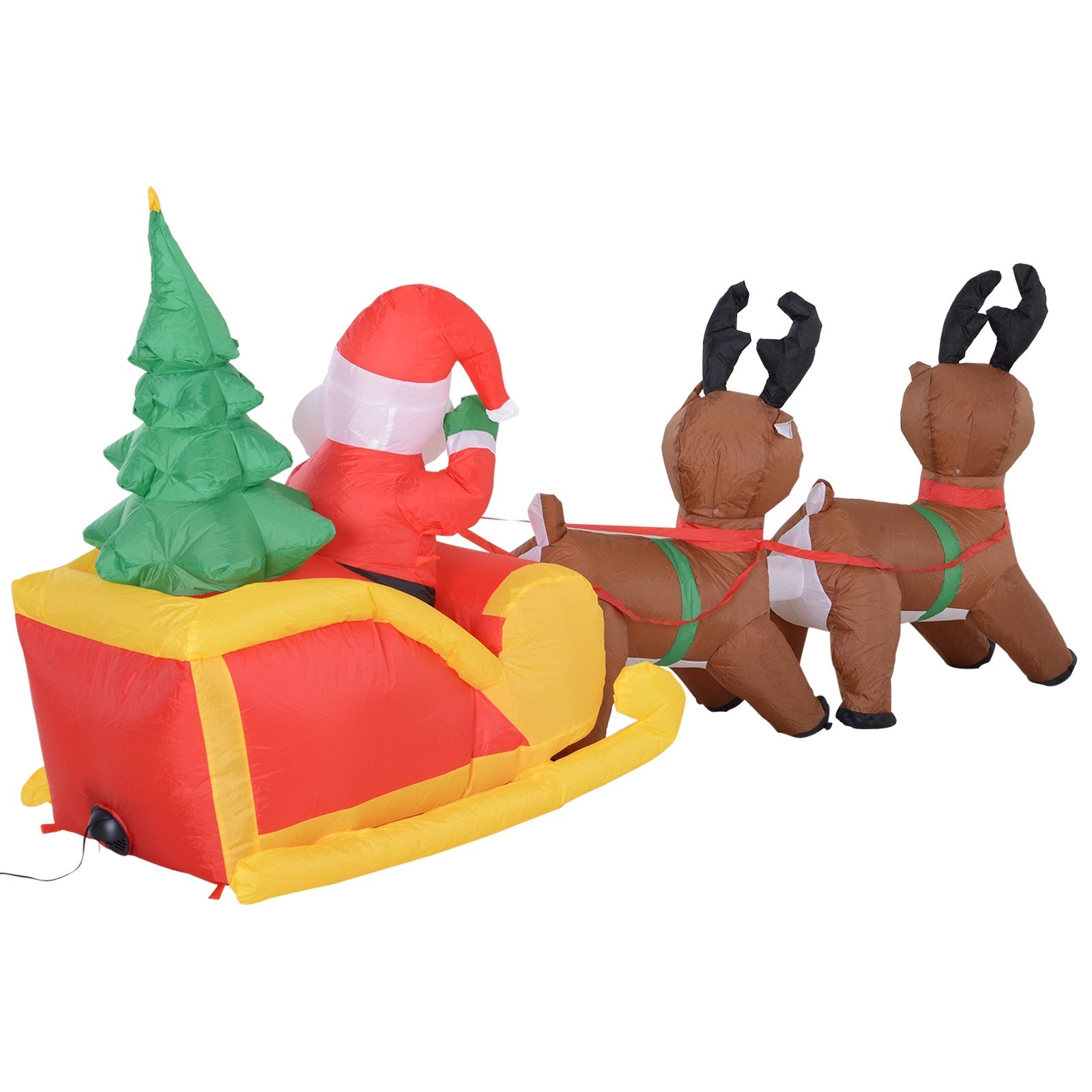 Inflatable Santa Claus with Sled and Reindeers - Borgè