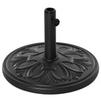 Round Umbrella Base Ø48x34 cm in 13kg Plastic for Ø35/38/48 mm Poles, Black - Borge' Group Limited