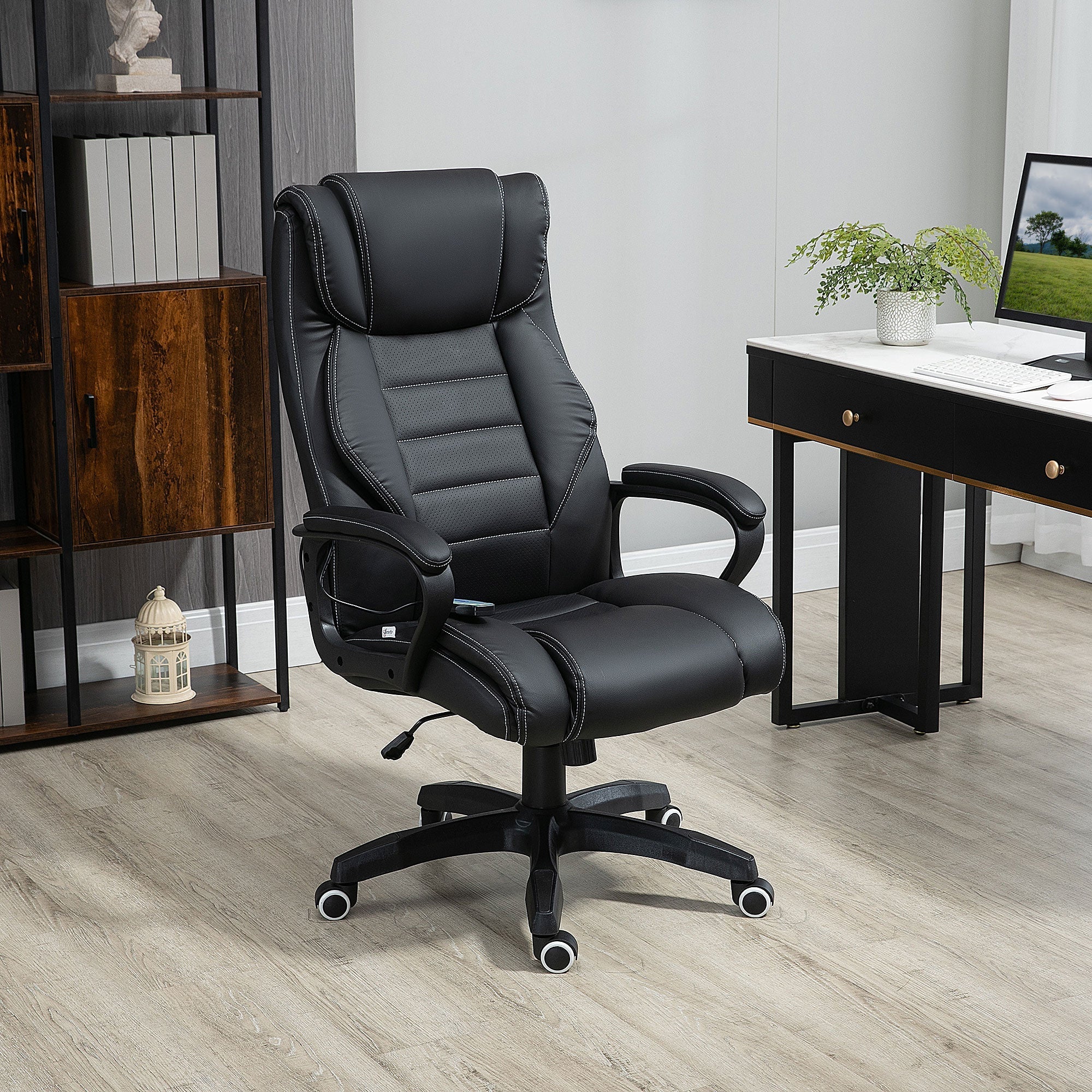 Ergonomic massant and managerial massacle chairman in black -like - Borgè