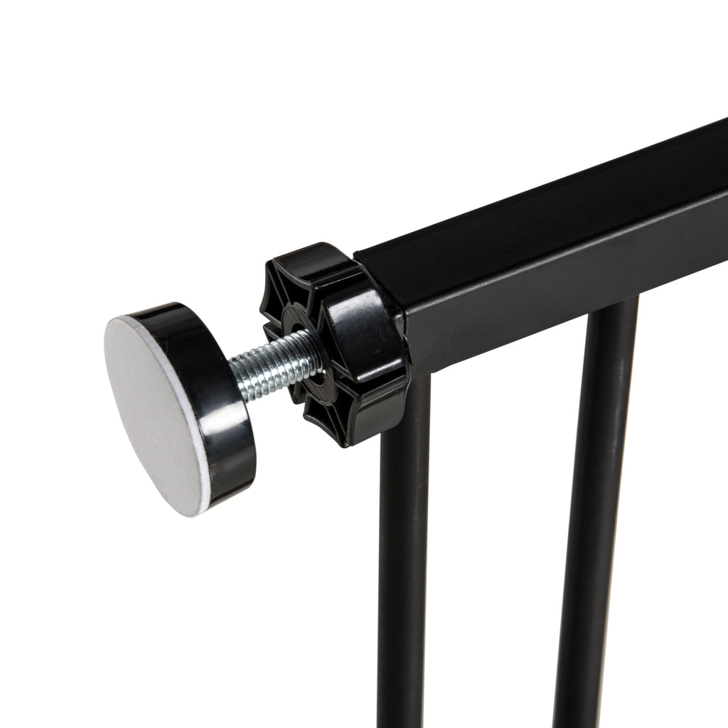 PAWHUT DOCK FOR DOG EXTENSIBLE WITH VITHS AND LARGE OPENING, METAL AND PLASTIC, 76-107X76 CM, BLACK - Borgè