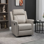 Retlinable armchair manually 135 ° with footrests, headrests and padded armrests, 78x96x102 cm, Grey - Borgè