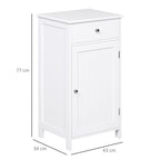 Kleankin Bathroom cabinet with door and white drawer 43 x 34 x 77cm - Borgè
