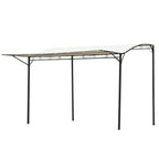 Gazebo Garden Pergola with UV-Proof Fabric Cover and Steel, 3x2.5m, Beige - Borge' Group Limited