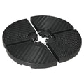 4-Piece HDPE Water and Sand Fillable Umbrella Base, Ø100x8cm, Black - Borge' Group Limited