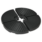 4-Piece HDPE Water and Sand Fillable Umbrella Base, Ø100x8cm, Black - Borge' Group Limited