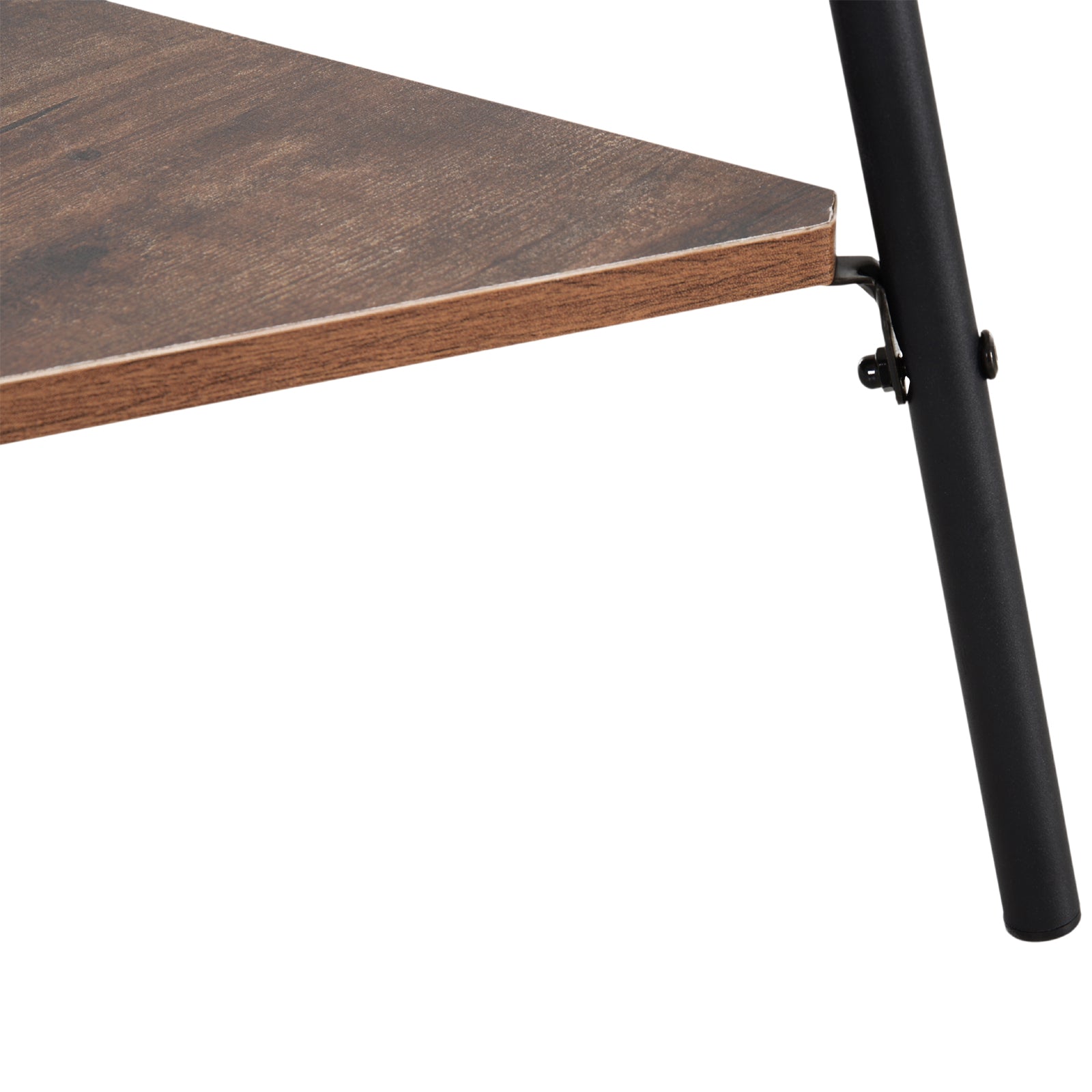 Homcom Tree Hamper with 2 black and brown metal and wood shelves - Borgè