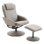 Homcom Relaxable relaxation armchair with gray faux leather footrests - Borgè