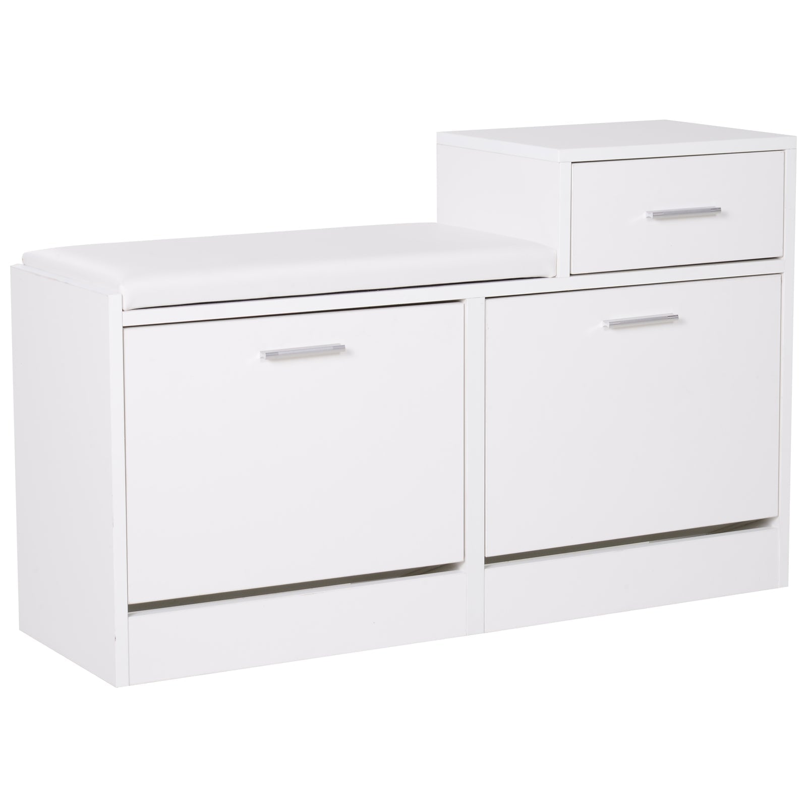 Homcom Scarpascarpe SCUSCARPE MODERN DESIGN 12 PAIA OF SHIP SHIPS WITH ENTRANCE IN ENTRANCE IN SLACED WOOD WOOD 94.5 x 57 x 30 cm white - Borgè