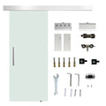 Sliding Worms satin glass with silent track, 77.5x205cm - Borgè