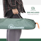 Outsunny 2 -seater camping curtain with hinge door, mosquito net and transport bag, 206x185x120cm, green - Borgè