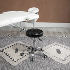Beauty Black Stool adjustable with 5 wheels ( ф48x47-59Acm ) - Borgè