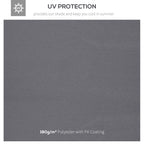 Outsunny spare roof for 3x3m gazebo at 2 levels and UV -resistant, dark gray resistant - Borgè