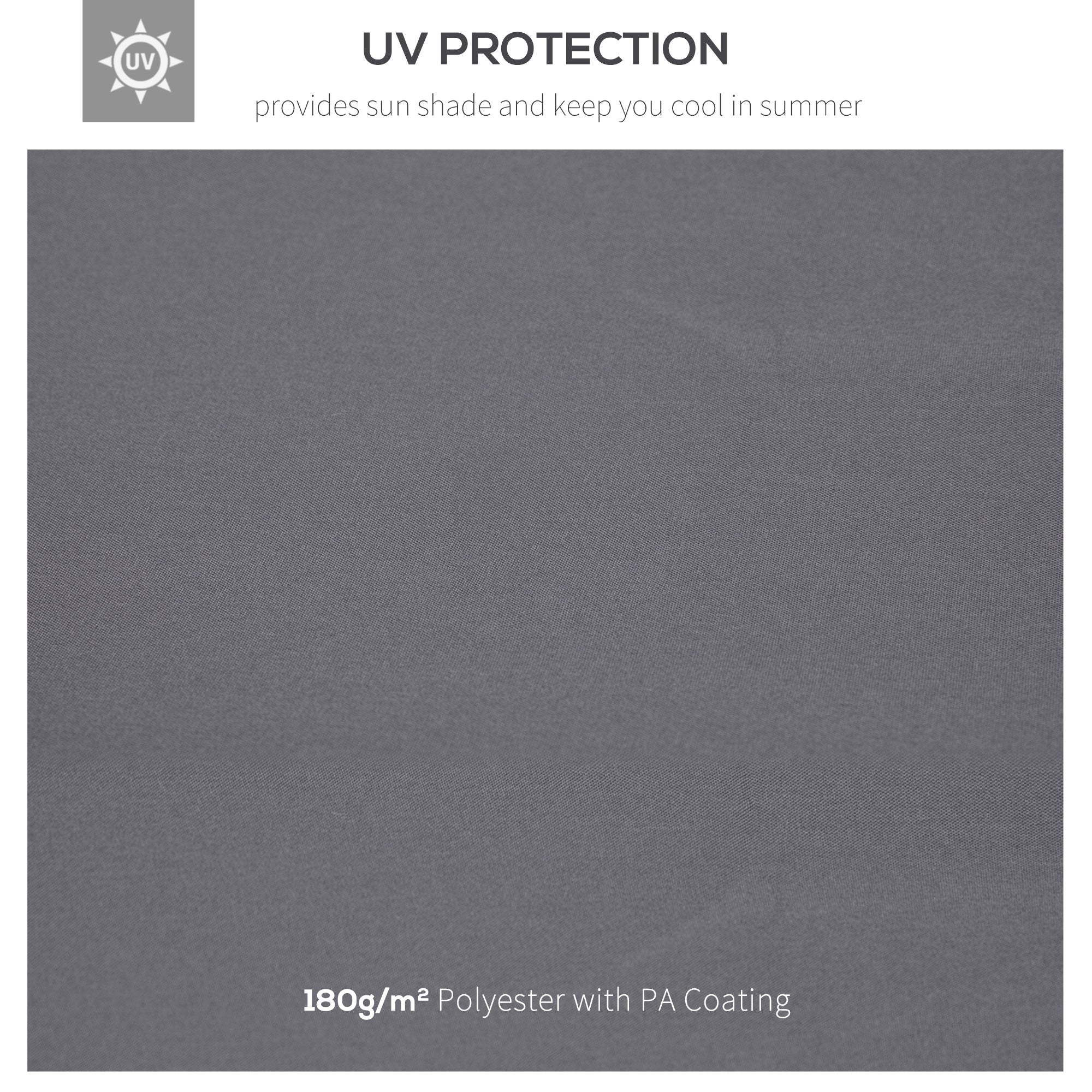 Outsunny spare roof for 3x3m gazebo at 2 levels and UV -resistant, dark gray resistant - Borgè
