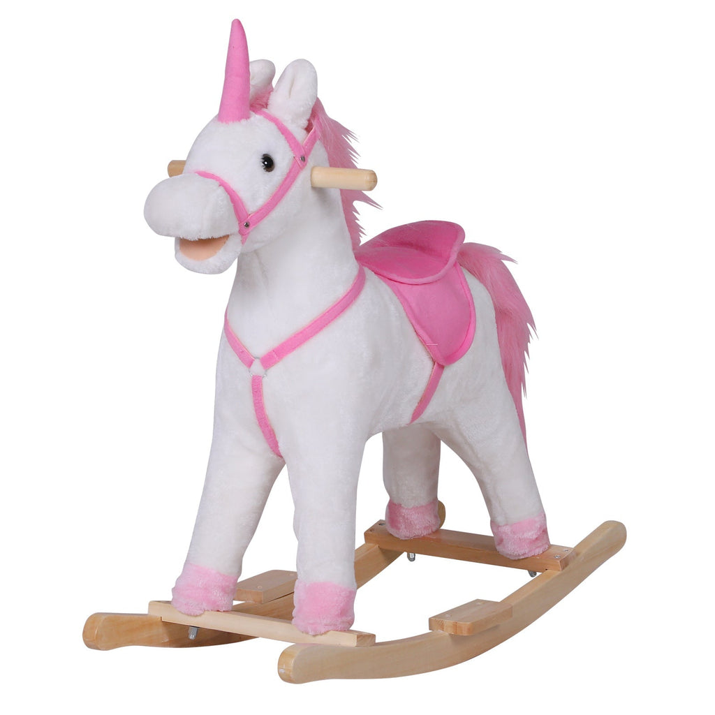 White-Pink Rocking Unicorn | 3+ - Borgè