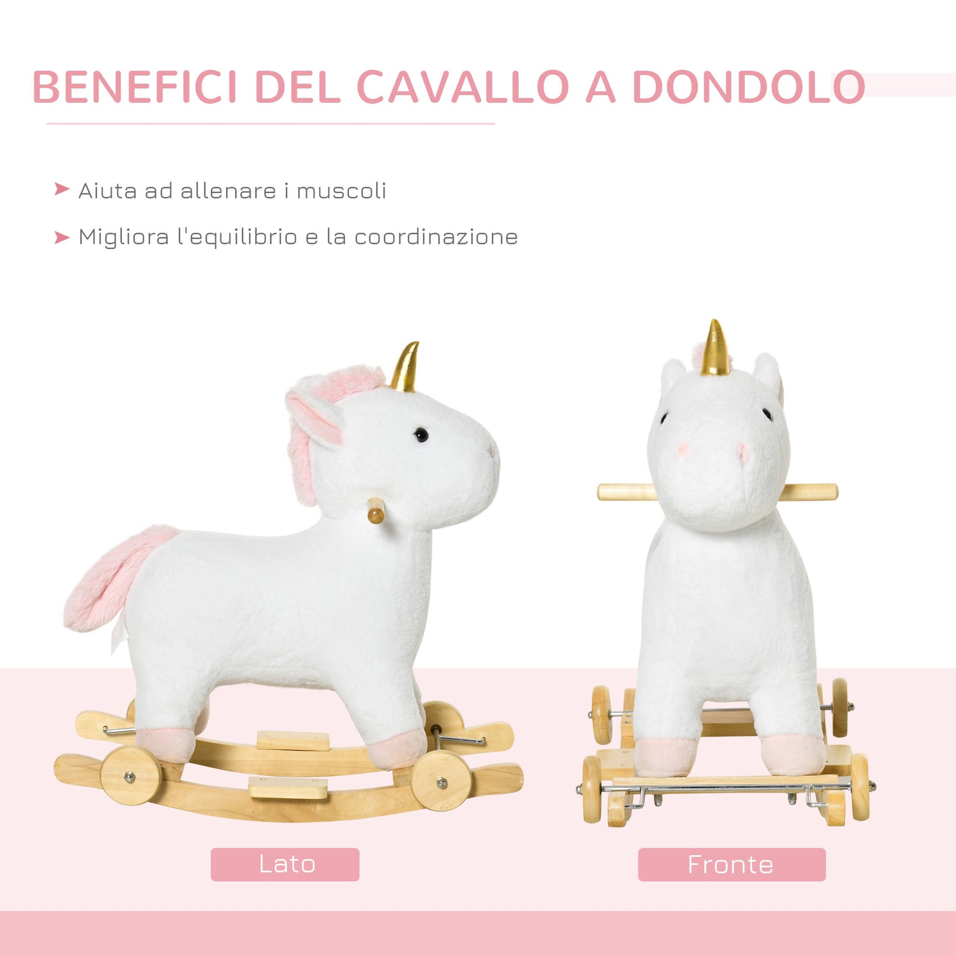 White Rocking Unicorn | 3-6 Years - Borgè