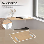 Wall table folding saving in MDF and wooden metal frame, 60x40x20cm - Borgè