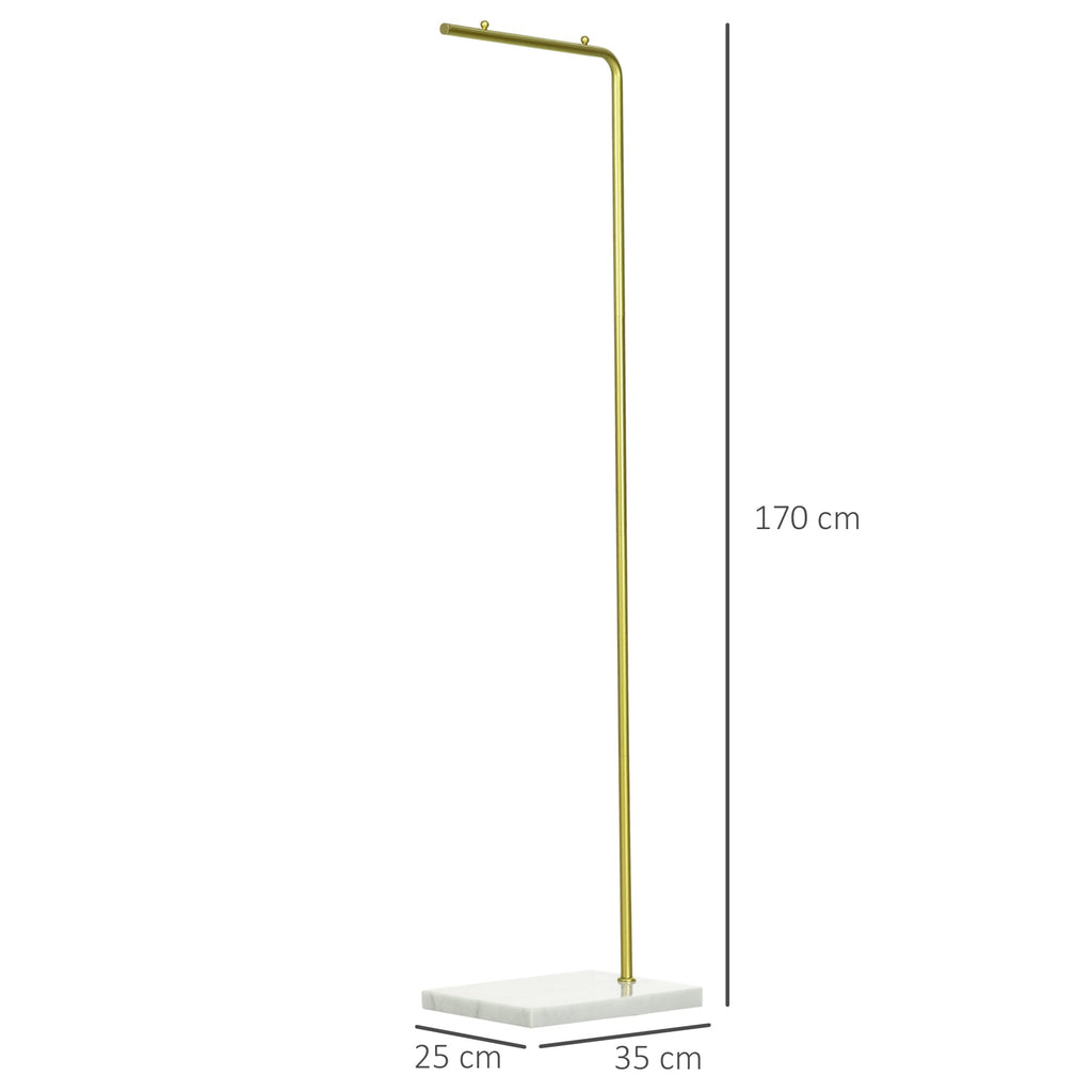 entrance hangers, bedroom and metal living room and marble, 35x25x152 cm, gold and white - Borgè