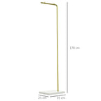 entrance hangers, bedroom and metal living room and marble, 35x25x152 cm, gold and white - Borgè