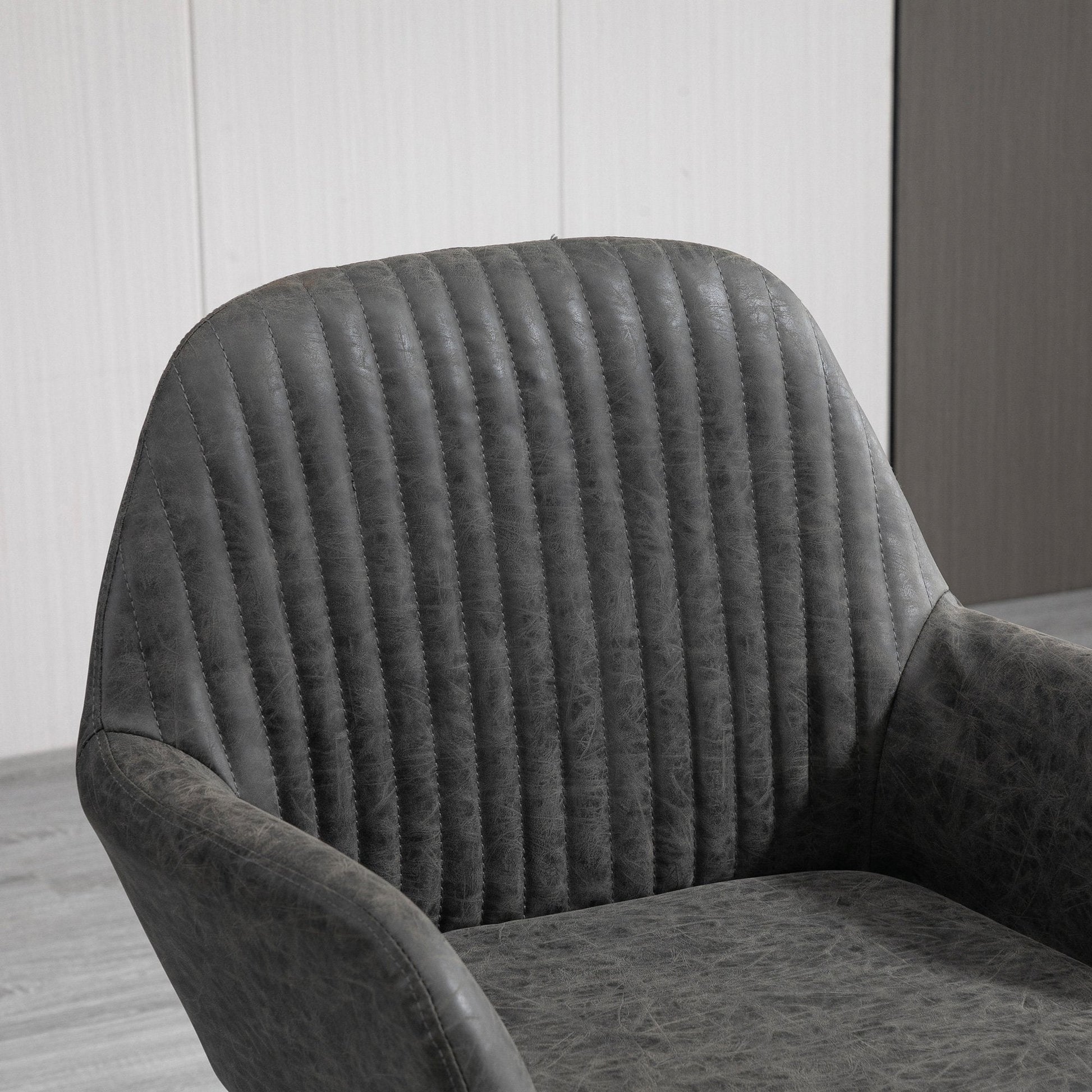 Set 2 Modern Chairs For Dining Room Kitchen or Starting Starting Padded in Similarpelle - Grey - Borgè