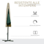 Waterproof Umbrella Cover, Tear-Resistant Garden Umbrella Cover, Khaki Φ63 x 164cm - Borge' Group Limited