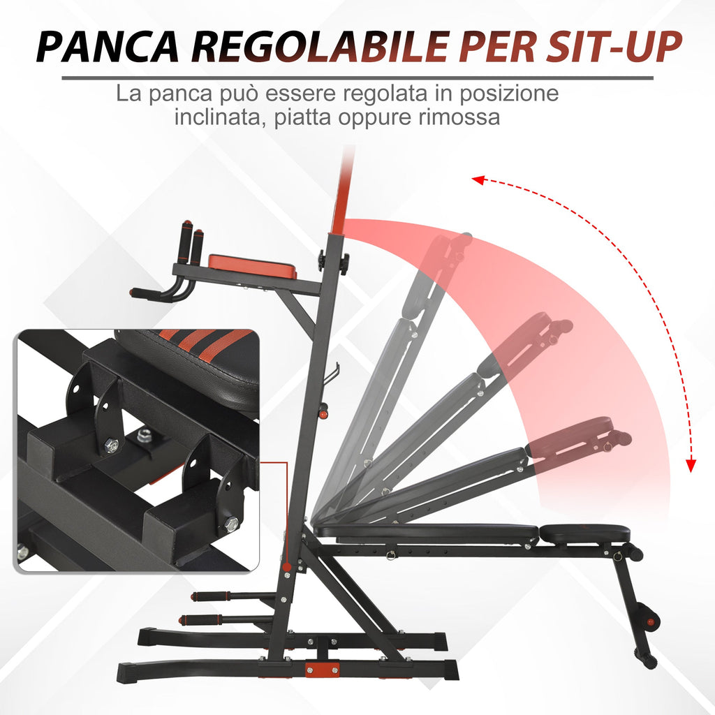 Folding station Multiuse training, tractions bar, Roman chair - Borgè