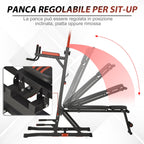 Folding station Multiuse training, tractions bar, Roman chair - Borgè