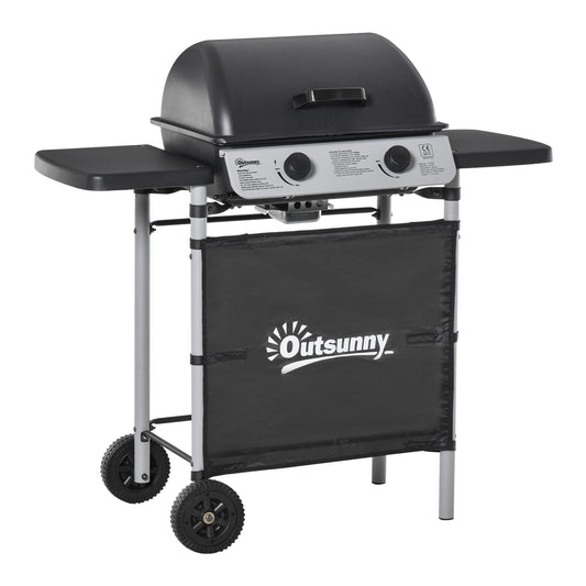 Black Barbecue 5.6kw Burners with Wheels - Borgè