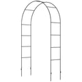 Outsunny arch for metal and outdoor metal climbing, 140x40x240cm, black - Borgè