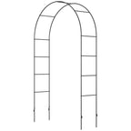 Outsunny arch for metal and outdoor metal climbing, 140x40x240cm, black - Borgè