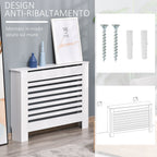Coverterothermaphone in white wood with slat structure 112x19x81cm - Borgè