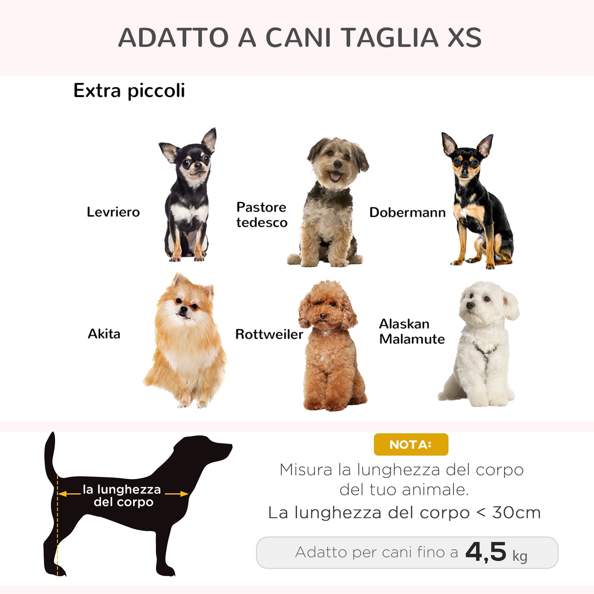 Dog Bed for Small Dogs (Max 10kg) with Washable Cushion, 70x47x30cm - Anthracite Grey - Borge' Group Limited