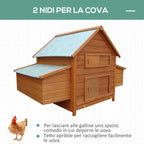 Wooden Chicken Coop with Waterproof Roof, Prefabricated Outdoor Chicken Coop, 160x98. 5x107cm - Borge' Group Limited