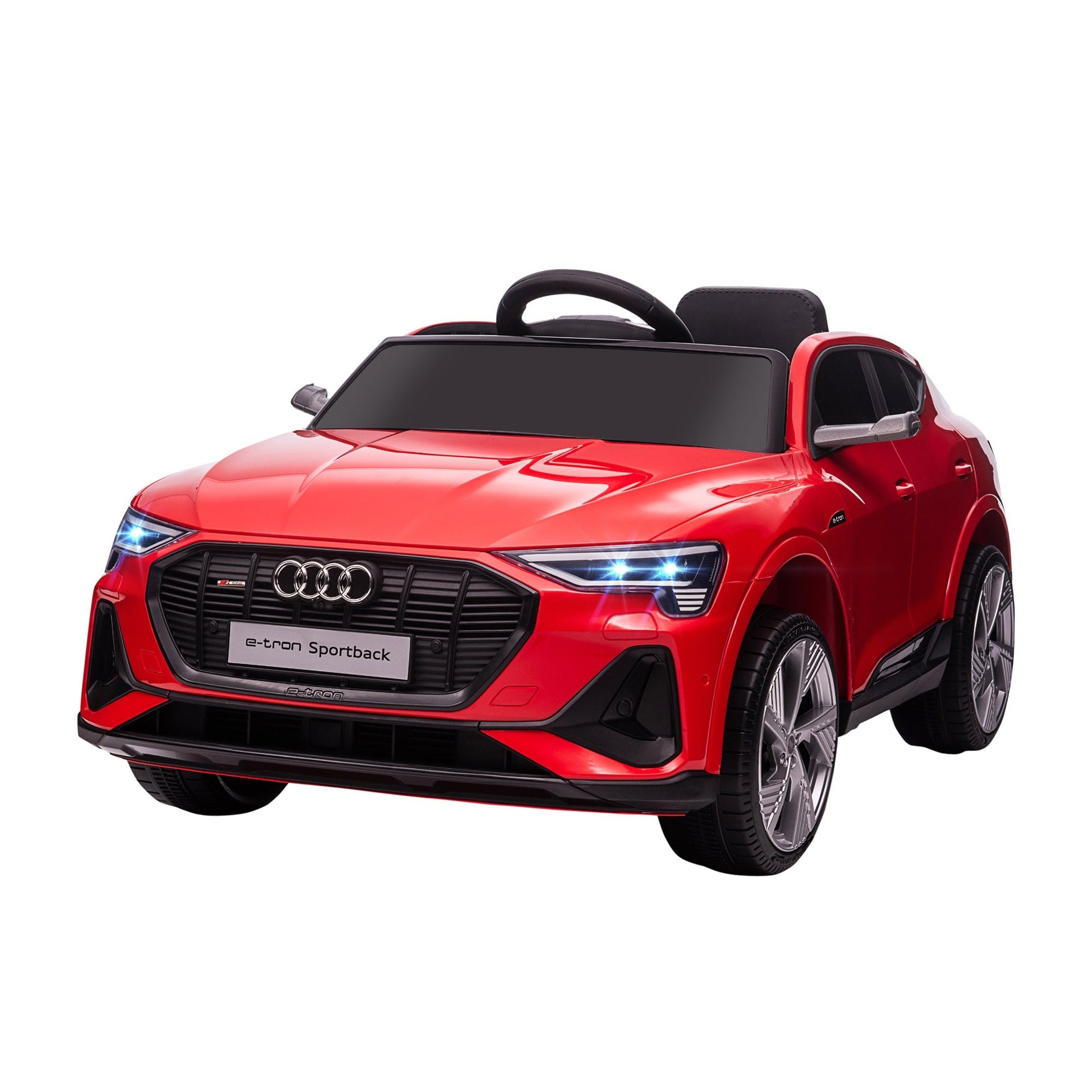 AUDI - Electric Car for Children 12V with Remote Control, Speed 3-8km/h, Lights and Music, Age 3-5 Years, Red - Borgè