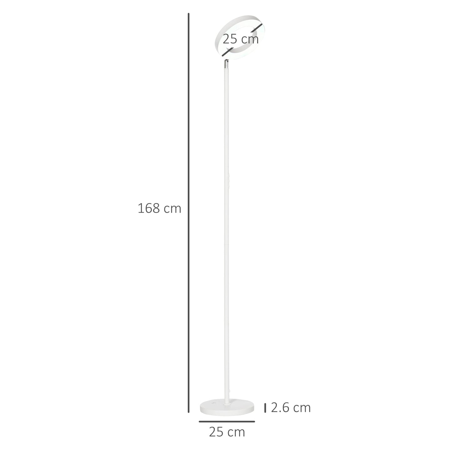 Smart White Lamp Compatible with Alexa & Google Home (Φ25x168 cm)