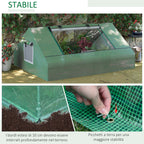 Steel Garden Greenhouse with PE Coating, Roller Doors and Windows, 180x140x80cm, Green - Borge' Group Limited