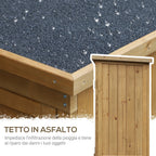 Wooden Garden Shed with Waterproof Roof, Outdoor Garden Tool Cabinet with 3 Shelves, 87x46.5x160cm - Borge' Group Limited