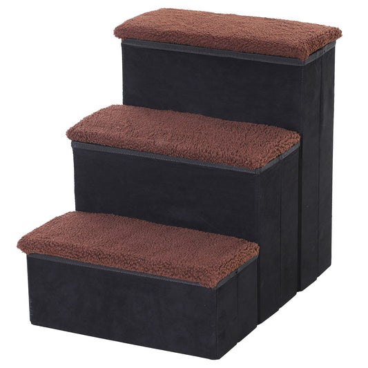 Pawhut Scaletta for pets with vain brown and black stone container - Borgè