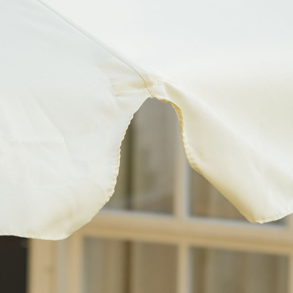 Outsunny garden umbrella with double roof, in bamboo wood and polyester, Ã˜325x250 cm, beige - Borgè