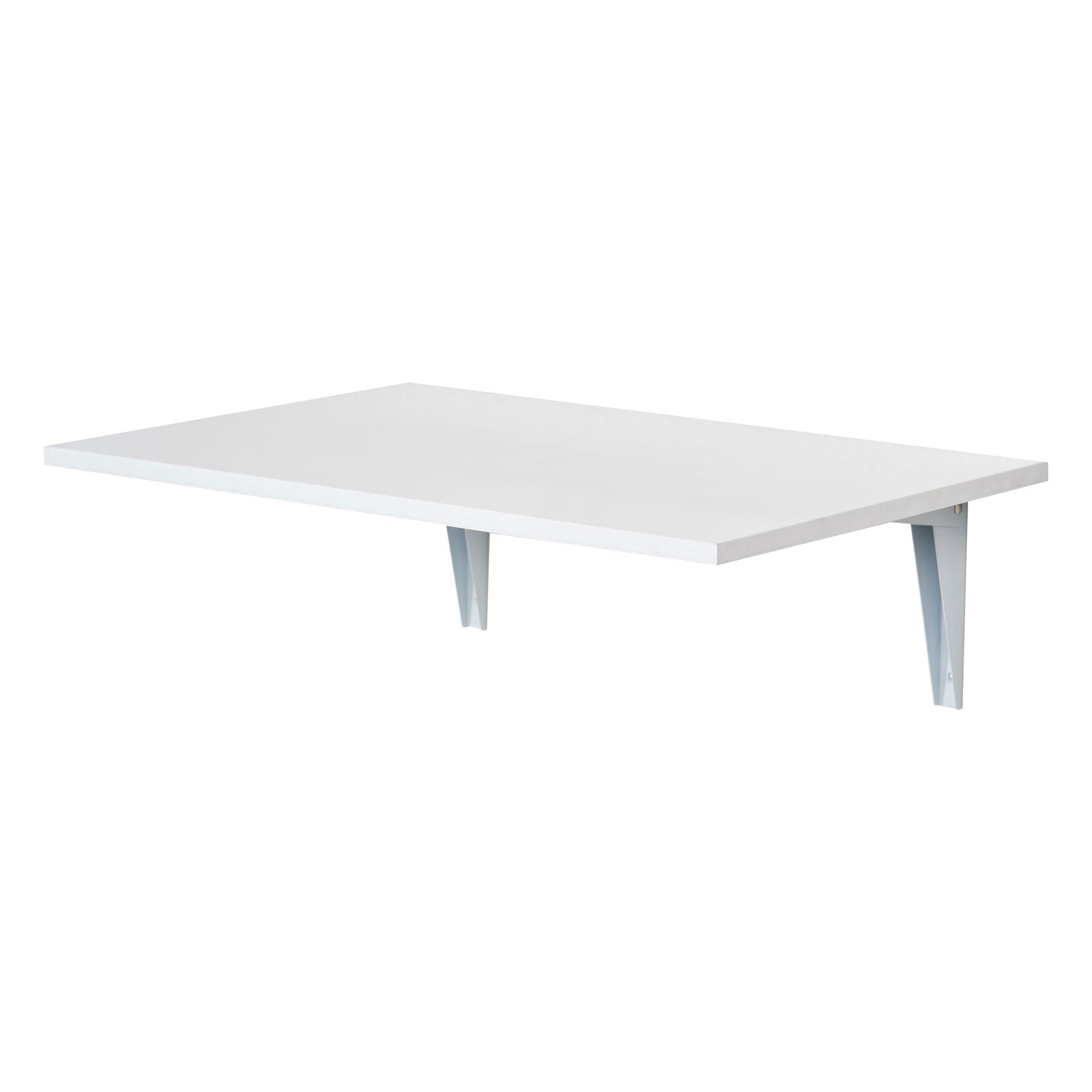 Wall table folding saving in mdf and metal frame, for living room kitchen, white, 60x40x20cm - Borgè