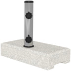 Base Outsunny for garden umbrella 25kg for Ã˜32mm, Ã˜38mm and Ã˜48mm poles, in granite and stainless steel, 45x22.5x40 cm, gray - Borgè