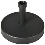 Garden Umbrella Base in PP Plastic max 18kg Weight, Ø45x33 cm, Black - Borge' Group Limited