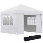 SOFI | 3x3m Folding Gazebo with Adjustable Height, with Pop Up Design and Windows, White - Borge' Group Limited