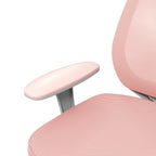 Ergonomic office chair and reclining at adjustable height with 5 wheels, 55x48x82.5-94.5 cm, pink - Borgè