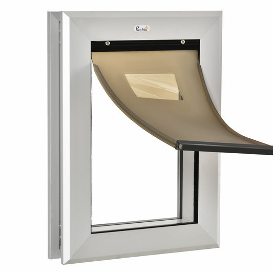 PAWHUT GATTAIOLA WITH LOCK system for glass and doors, for animals up to 9kg, 25.2x6.5x34.2acm - Borgè