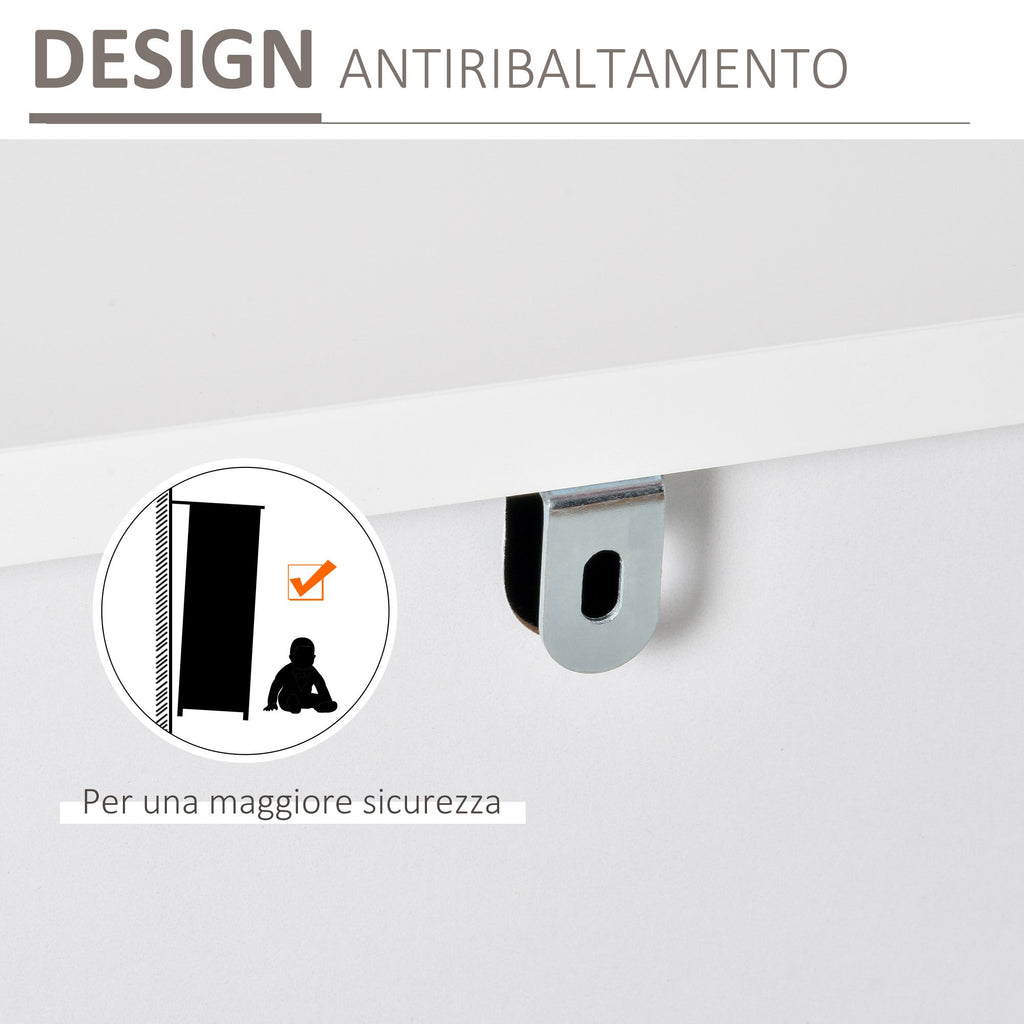 Buffet sideboard with 3 drawers and 2 white doors with golden metal legs - Borgè