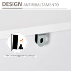 Buffet sideboard with 3 drawers and 2 white doors with golden metal legs - Borgè