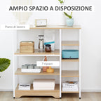 Kitchen shelf industrial style saving metal and wood structure - wood - Borgè