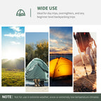 Outsunny 2 -seater camping curtain with hinge door, mosquito net and transport bag, 206x185x120cm, green - Borgè