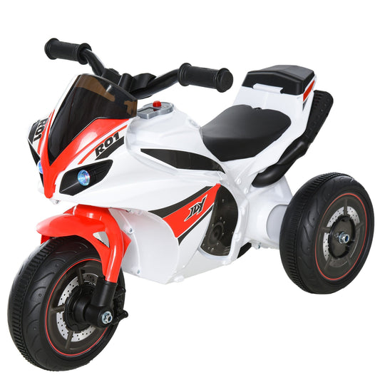 Triciclo three-wheeled motorcycle toy for children 18-36 months with music and white and red headlights - Borgè